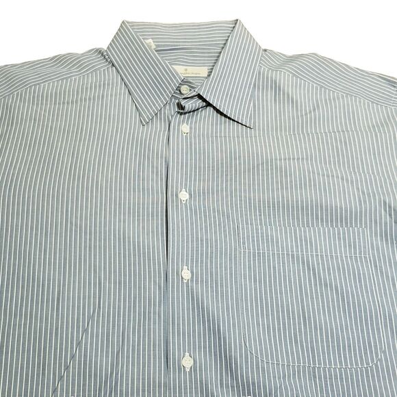 Ermenegildo Zegna Other - Ermenegildo Zegna Shirt Men's Size 42 16.5 Blue Vertical Stripe 100% Cotton